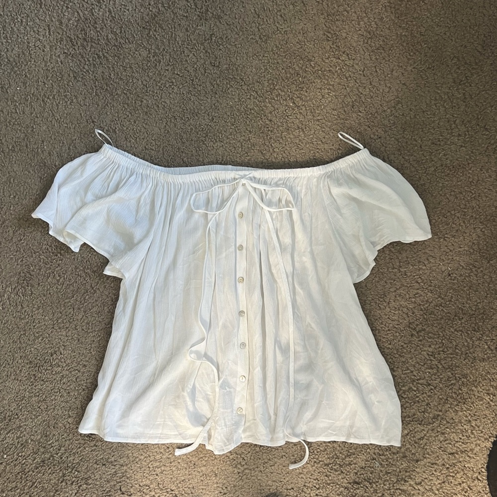 White off the shoulder top